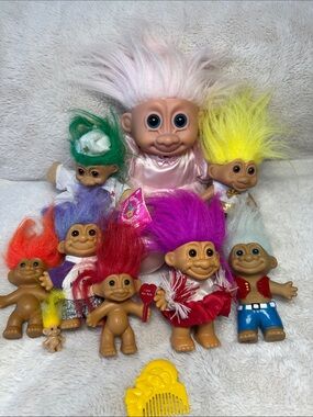 Vintage Trolls Bundle Crazy Hair